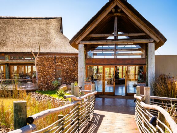 Lodge entrance as an accommodation option for travelers to choose the right accommodation